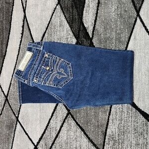 ROCK REVIVAL ALIVIA EMBROIDERED RHINESTONES EASY SKINNY DENIM JEAN